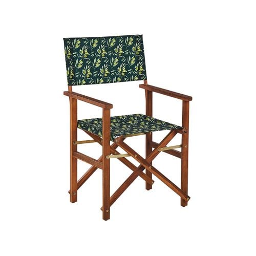 Chaise De Jardin Set De 2 Bois Vert Foncé Cine