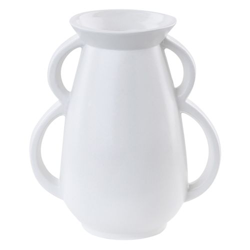 Porcelaine Vase à Fleurs 19 Cm Blanc Koropi