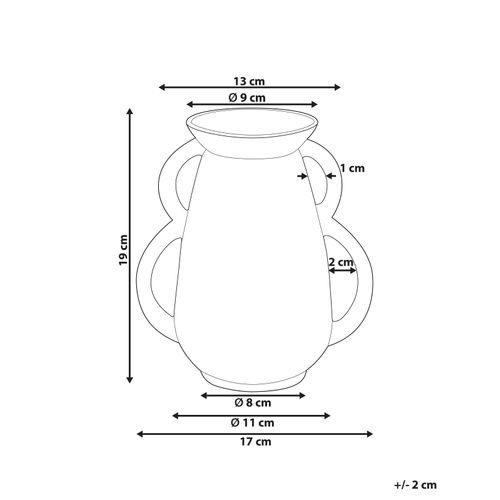 Porcelaine Vase à Fleurs 19 Cm Blanc Koropi