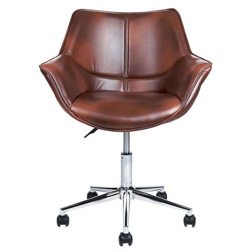 Chaise De Bureau En Pu Marron Newdale