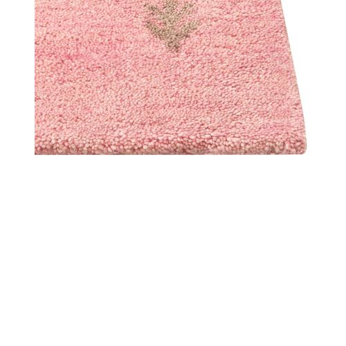 Tapis Gabbeh En Laine 140 X 200 Cm Rose Yulafi