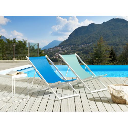 Chaise Longue Métal Bleu Locri Ii