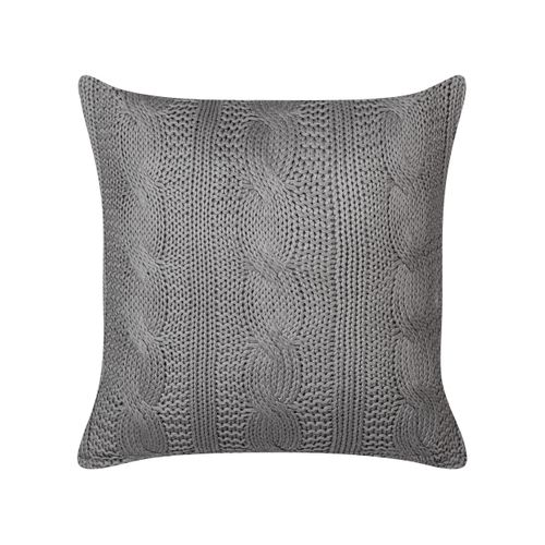 Lot De 2 Coussins Coton Gris Foncé Constylis 45 X 45 Cm