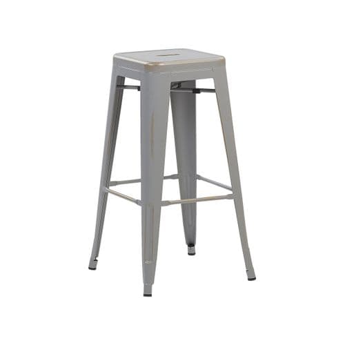 Tabouret De Bar Set De 2 Métal Argenté Cabrillo