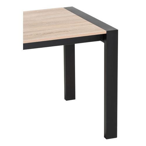 Table L.120/160 + allonge CAMDEN Chêne sonoma/noir