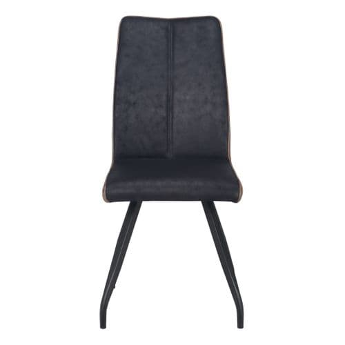 Chaise ESTHER Bi-color noir nuit/marron