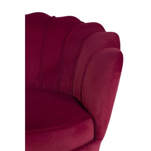 Fauteuil AVA velour prune