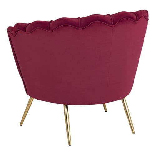 Fauteuil AVA velour prune