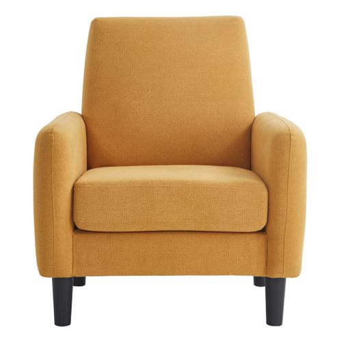 Fauteuil fixe L.76 cm HOLL tissu jaune