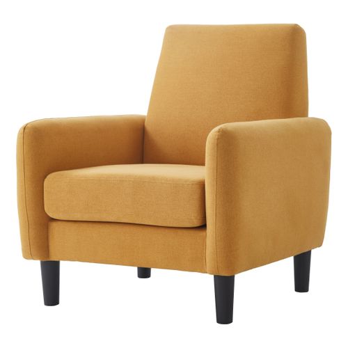 Fauteuil fixe L.76 cm HOLL tissu jaune