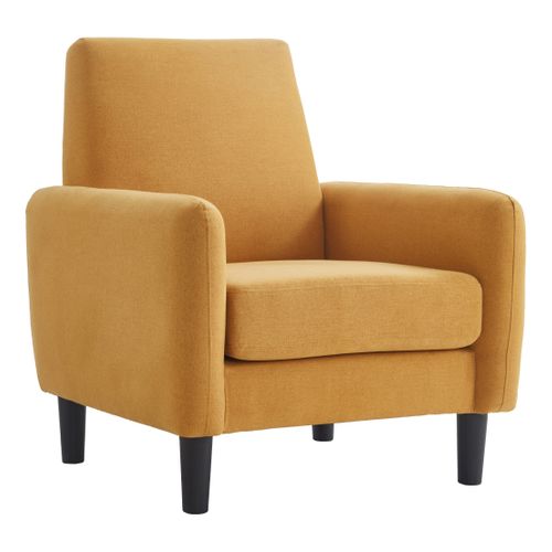 Fauteuil fixe L.76 cm HOLL tissu jaune