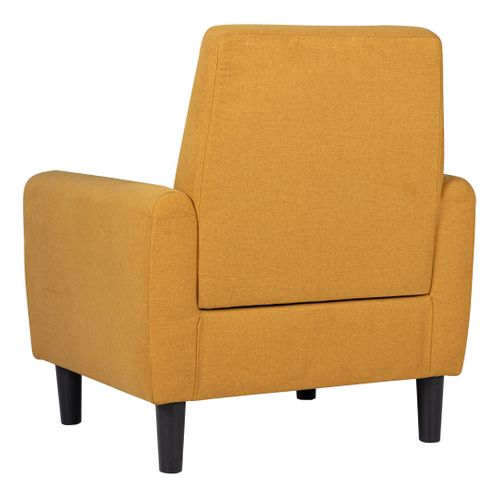 Fauteuil fixe L.76 cm HOLL tissu jaune