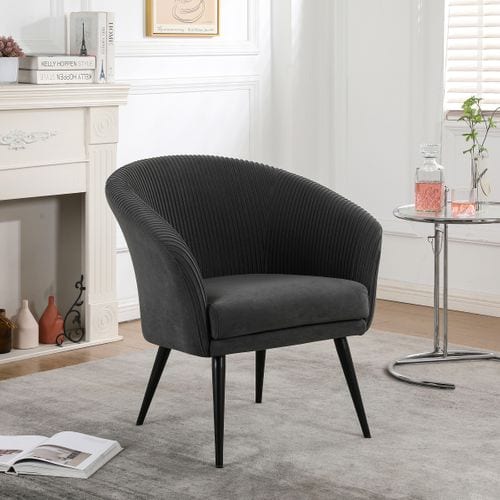 Fauteuil MARCUS tissu gris foncé