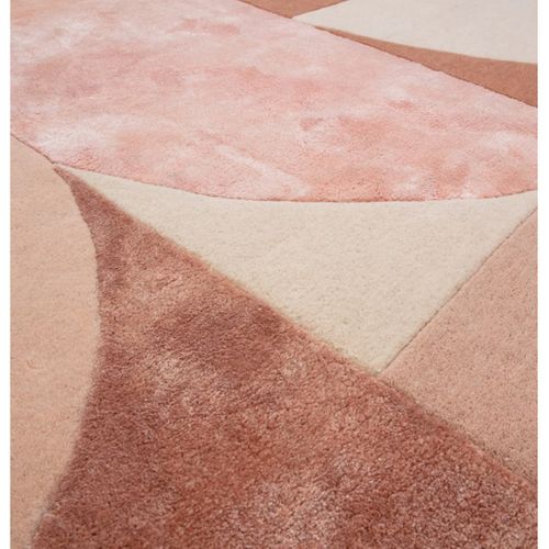 Tapis De Salon Lavo En Laine - Rose - 200x300 Cm