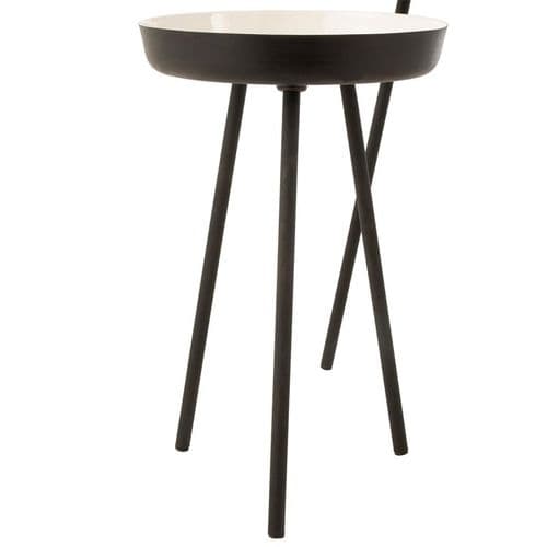 Lot De 3 Tables Gigognes "pulta" 67cm Noir et Blanc