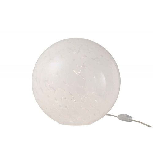 Lampe à Poser Ronde "dany" 29cm Blanc