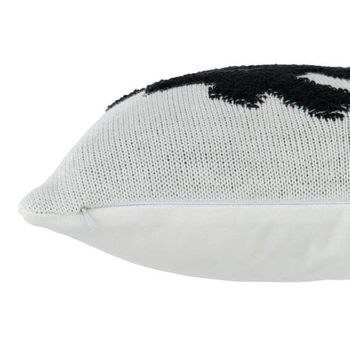 Coussin Déco "flocon" 45x45cm Blanc et Noir