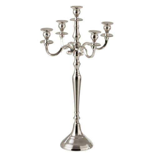 Chandelier 5 Têtes Design "classic" 63cm Argent