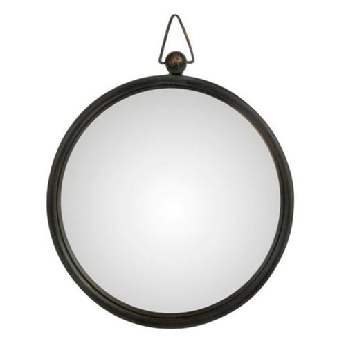 Miroir Mural Design En Métal "aurore" 38cm Noir