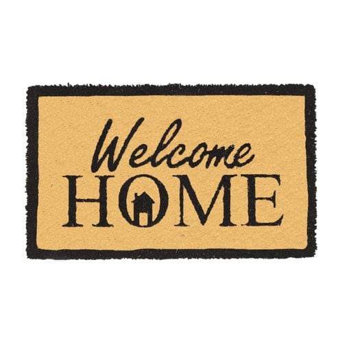 Paillasson Marron Motif Welcome Home