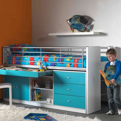 Lit Combiné  Bureau Bonny Turquoise