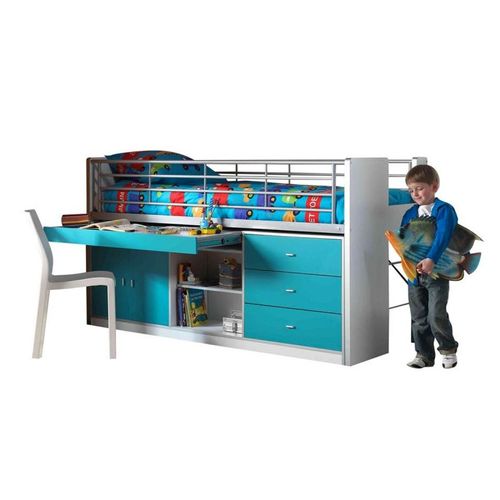 Lit Combiné  Bureau Bonny Turquoise