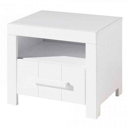 Table De Chevet "erik" 50cm Blanc