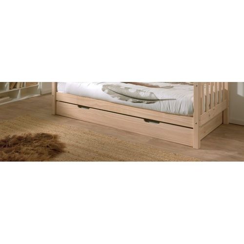 Pack - Lit Capitaine Enfant et Tiroir "fritz" 90x200cm Naturel