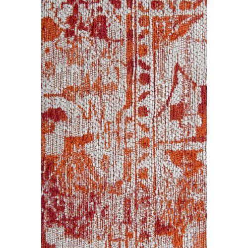 Tapis De Salon Moderne Tissé Plat Crown En Polyester - Rouge - 80x150 Cm