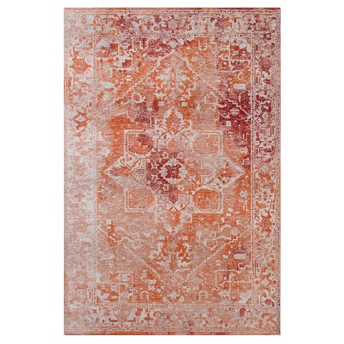 Tapis De Salon Moderne Tissé Plat Crown En Polyester - Rouge - 80x150 Cm