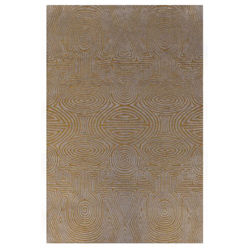 Tapis De Salon Moderne Tissé Plat Habanero En Polyester - Jaune - 240x340 Cm