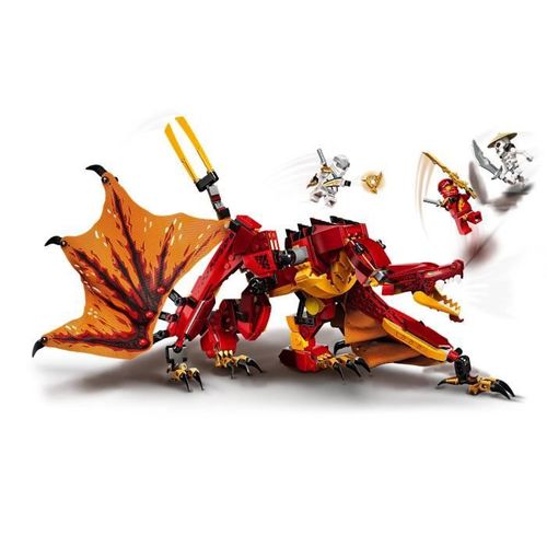 71753 Ninjago L'attaque Du Dragon De Feu Avec Mini Figurines Kai, Zane Et Nya