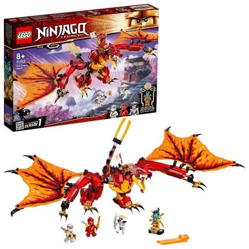 71753 Ninjago L'attaque Du Dragon De Feu Avec Mini Figurines Kai, Zane Et Nya