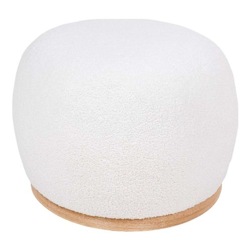 Pouf Ovale En Tissu Bouclette