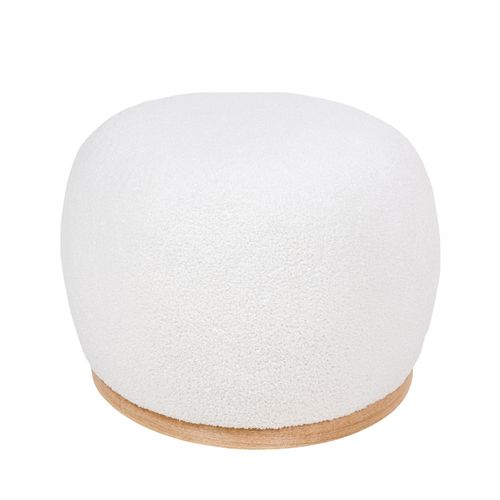 Pouf Ovale En Tissu Bouclette