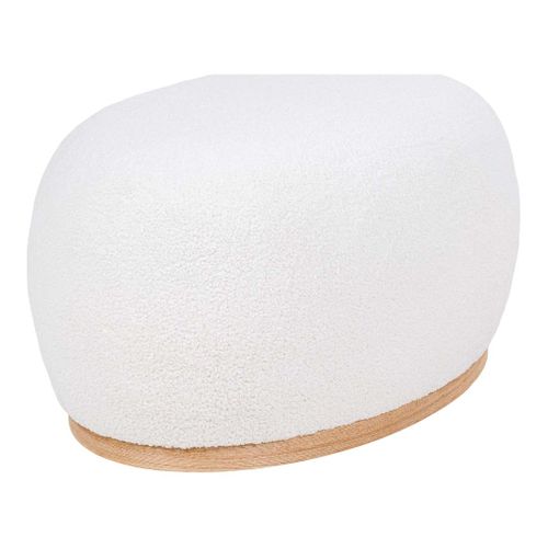 Pouf Ovale En Tissu Bouclette