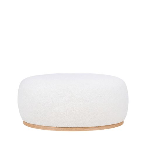 Pouf Ovale En Tissu Bouclette