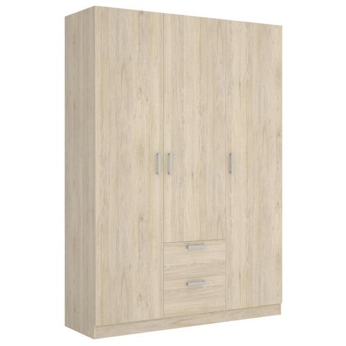 Armoire Placard Meuble De Rangement coloris naturel - longueur 150 X Profondeur 52 X Hauteur 215 Cm