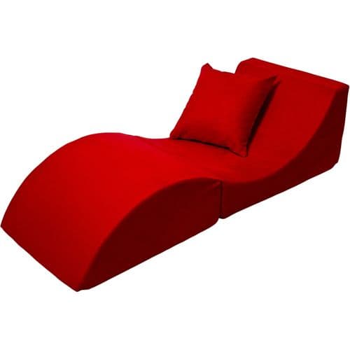 Chaise Longue 3 En 1 Multi-usage Rouge