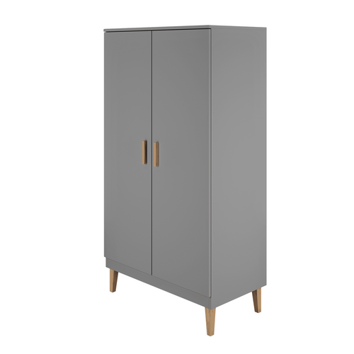 Armoire 2 Portes Kubi - Gris