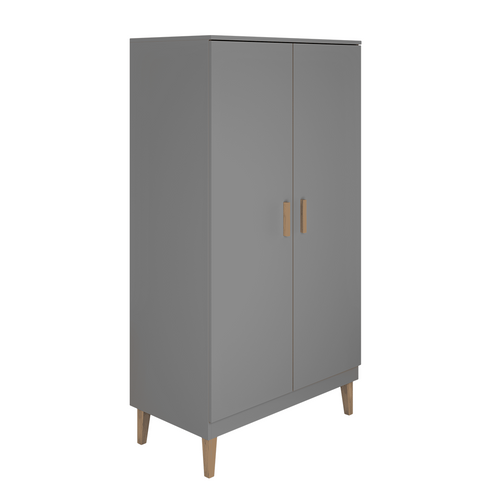 Armoire 2 Portes Kubi - Gris