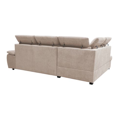 Canapé d'angle convertible COLBY coloris beige 2 gauche