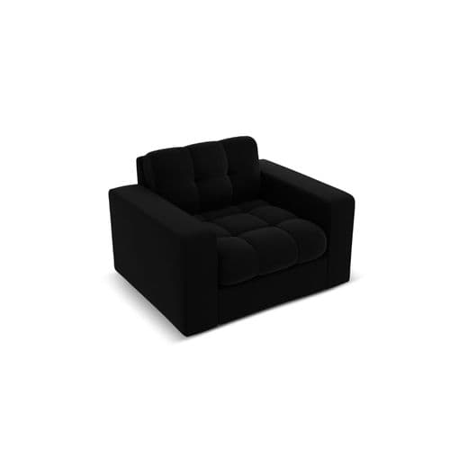 Fauteuil "justin", 1 Place, Noir, Velours