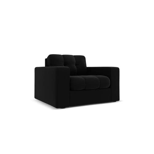 Fauteuil "justin", 1 Place, Noir, Velours