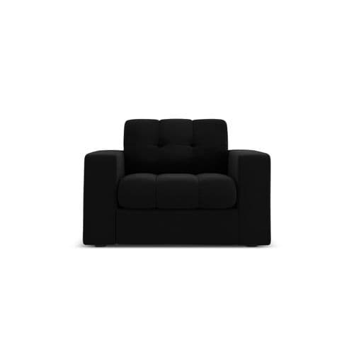 Fauteuil "justin", 1 Place, Noir, Velours