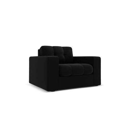 Fauteuil "justin", 1 Place, Noir, Velours