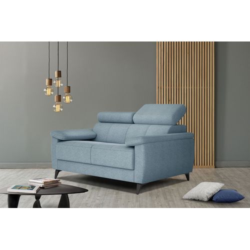 Canapé Droit Taunus 2 Places Tissu Bleu Clair