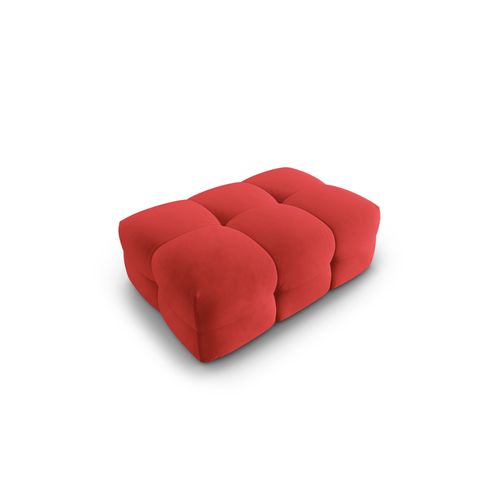 Pouf "kendal", 1 Place, Rouge, Velours