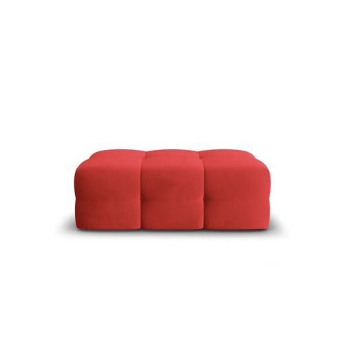 Pouf "kendal", 1 Place, Rouge, Velours