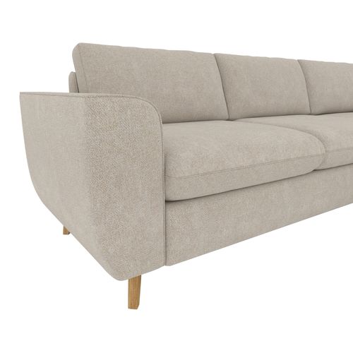 Canapé d'angle convertible méridienne réversible LAGO tissu Malmo beige 05